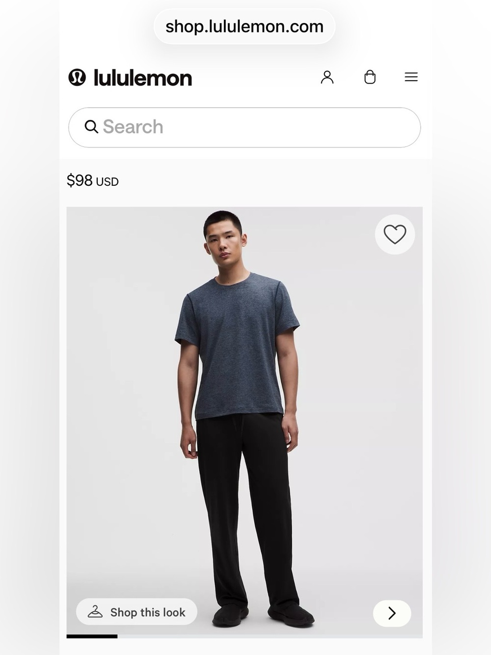 NWT Lululemon Men's Soft Jersey Classic Fit Pant-small